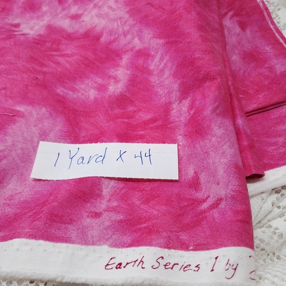 Northcott‎ Earth Series Fabric, Pink Watercolor Print, 1 Yard x 44 Inches - Picture 1 of 4